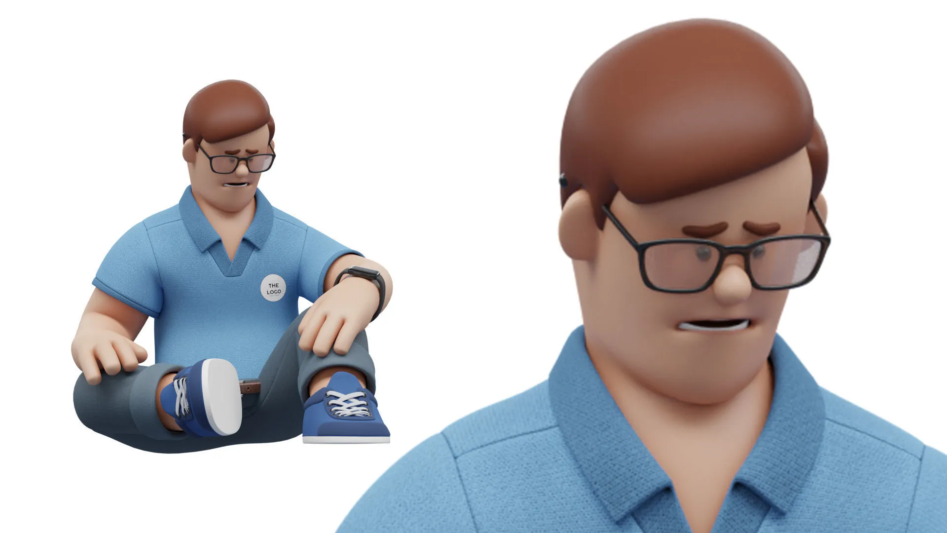 Customizable Office Illustration Man animation preview